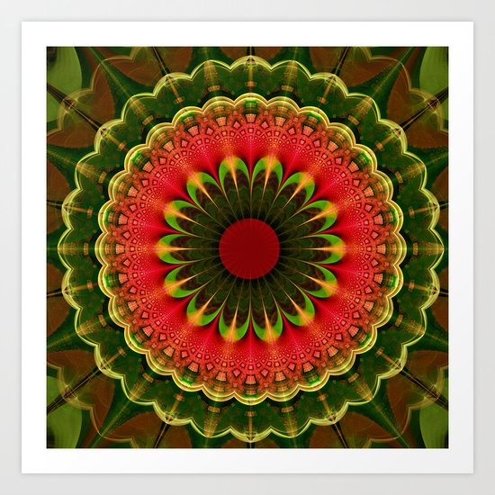 Winter mood, Abstract pattern design Art Print