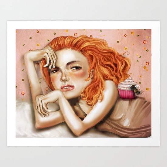 Miss Muffet Art Print