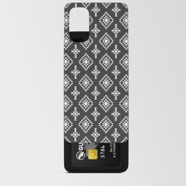 Dark Grey and White Native American Tribal Pattern Android Card Case
