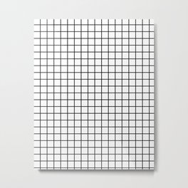 Emmy -- Black and White Grid, black and white, grid, monochrome, minimal grid design cell phone case Metal Print | Black and White, Abstract, Pattern, Curated, Graphic Design 