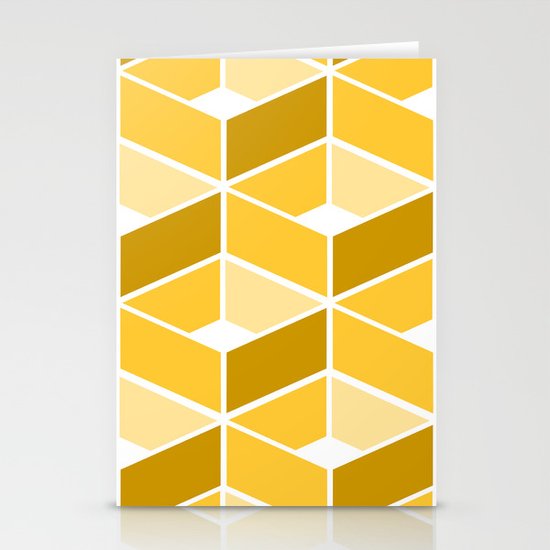 Simple Pattern Yellow Stationery Cards