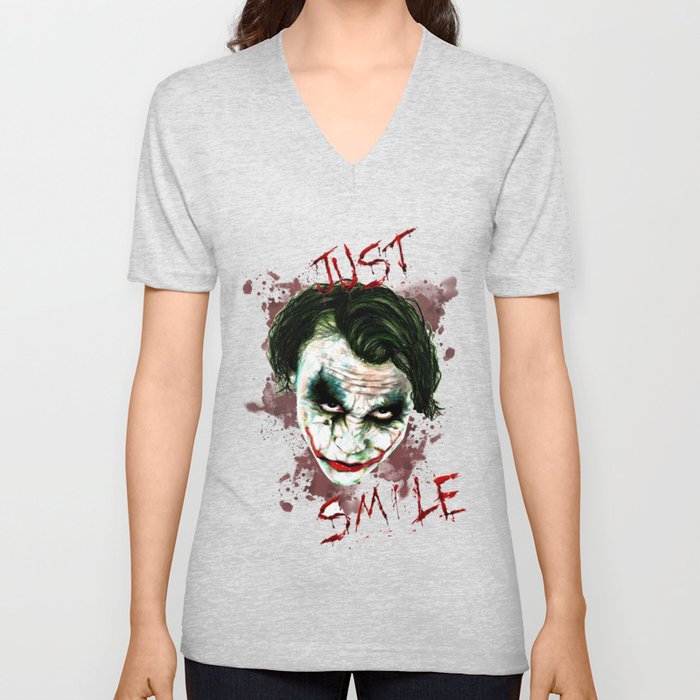 Heath Ledger's Joker! V Neck T Shirt