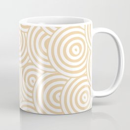 Peach and White Hypnotic Circle Pattern Pairs 2022 Popular Color Peace Yellow SW 2857 Coffee Mug