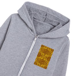 Ethnic traditional tribal golden pattern. Kids Zip Hoodie