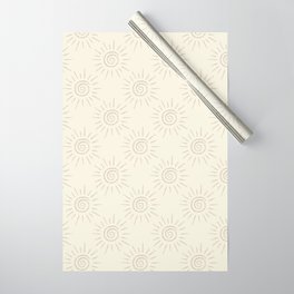 Swirly Sun - Beige Wrapping Paper