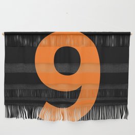Number 9 (Orange & Black) Wall Hanging