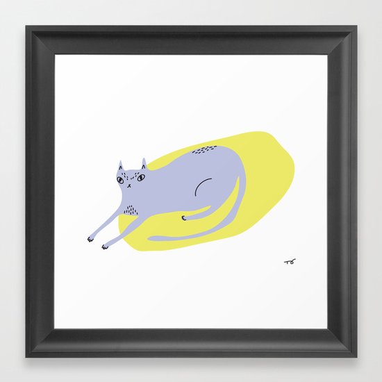Resting Cat Framed Art Print By Ilikecatsshop Society6