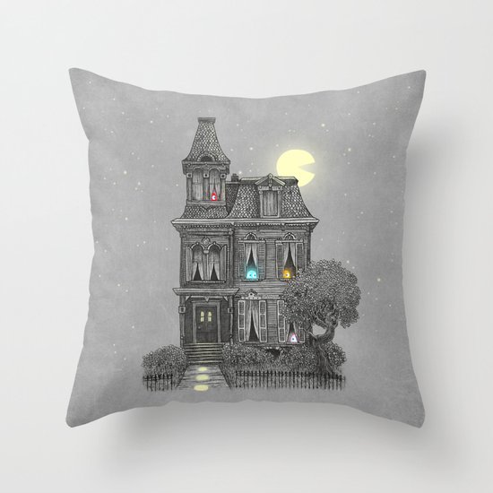 Haunted by the 80's Throw Pillow