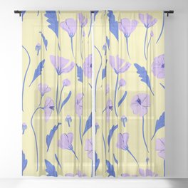 Be Your Own Yellow Flower Garden Sheer Curtain