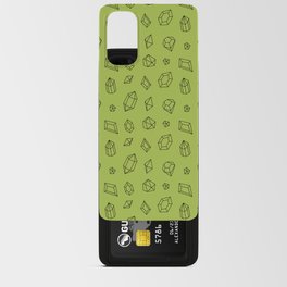 Light Green and Black Gems Pattern Android Card Case