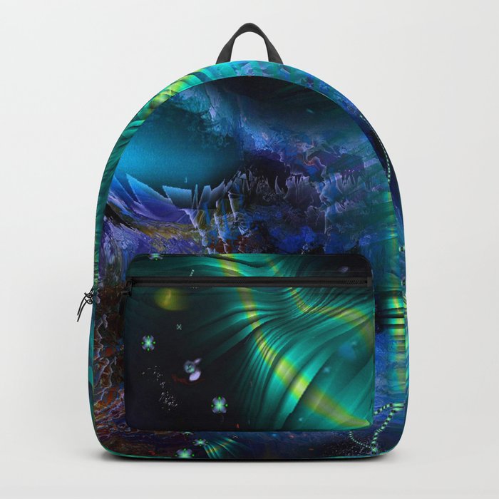 Cosmic Abstract Emerald Backpack