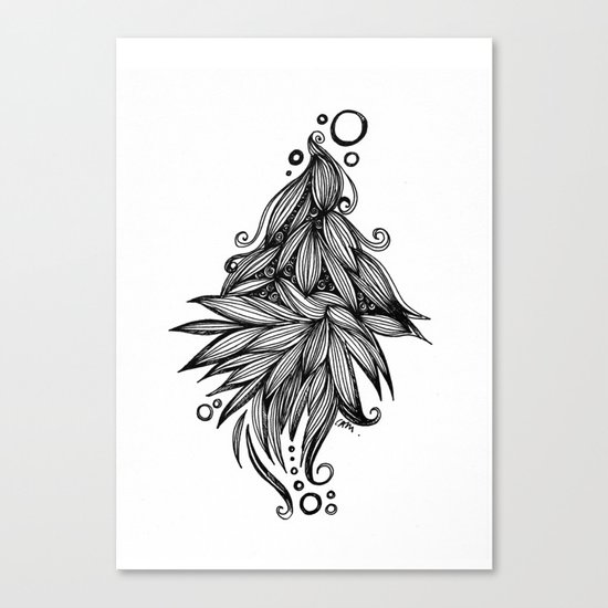 Ornate tangle wave form Canvas Print