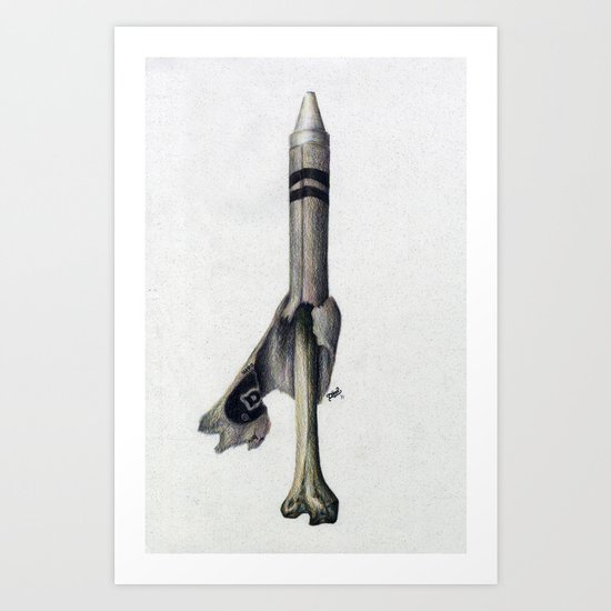 To The Core: White Art Print