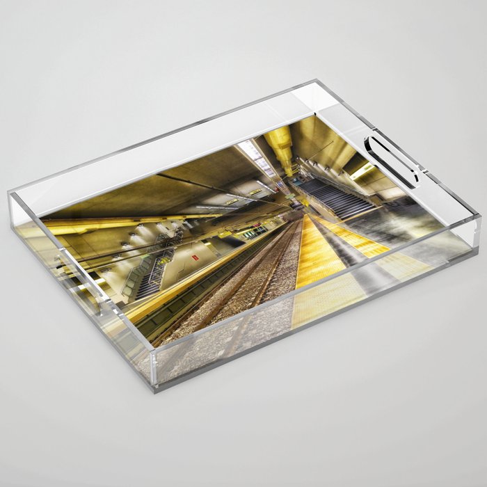 Argentina Photography - Subway Train Station In Buenos Aires Acrylic Tray