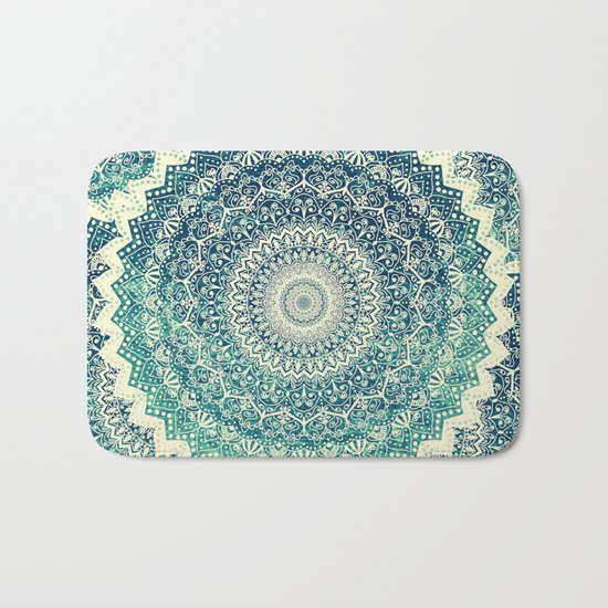 BICOLOR COLD WINTER MANDALA Bath Mat