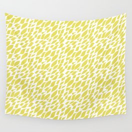 Modern energetic yellow leaves Wall Tapestry