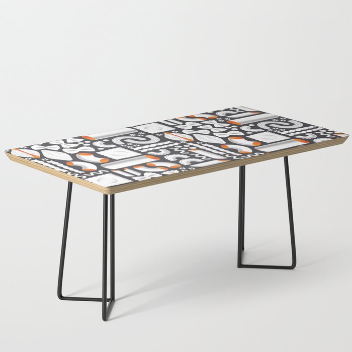 Pasta Shapes Pattern Coffee Table