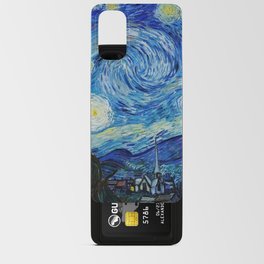 The Starry Night - La Nuit étoilée oil-on-canvas post-impressionist landscape masterpiece painting in original blue and yellow by Vincent van Gogh Android Card Case
