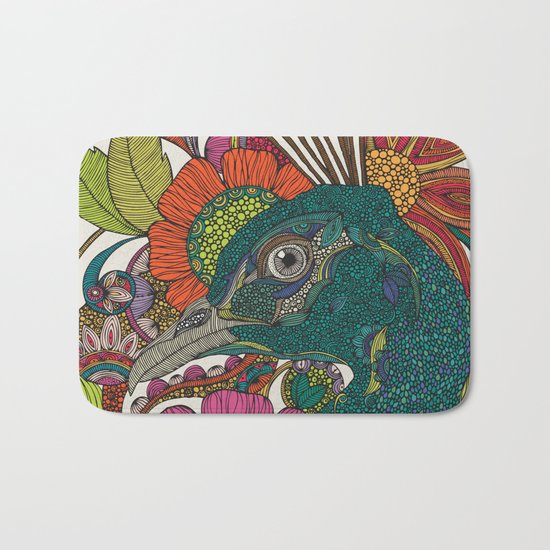 Alexis and the flowers Bath Mat