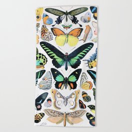 Adolphe Millot "Butterflies" 2. Beach Towel