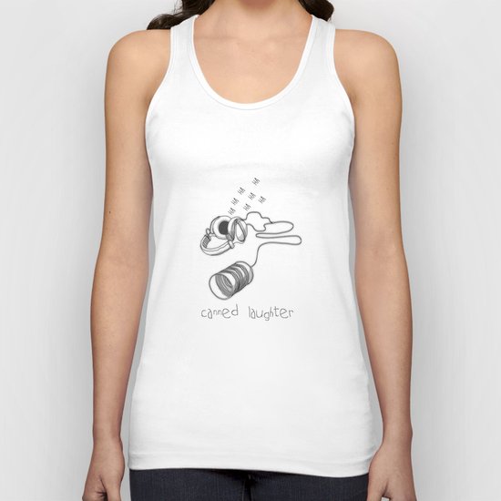 canned laughter _ head phones Unisex Tank Top
