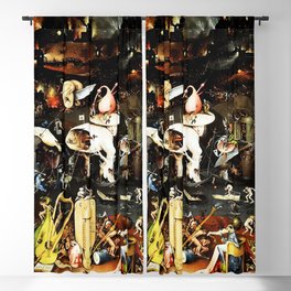 Bosch Garden Of Earthly Delights Panel 3 - Hell Blackout Curtain