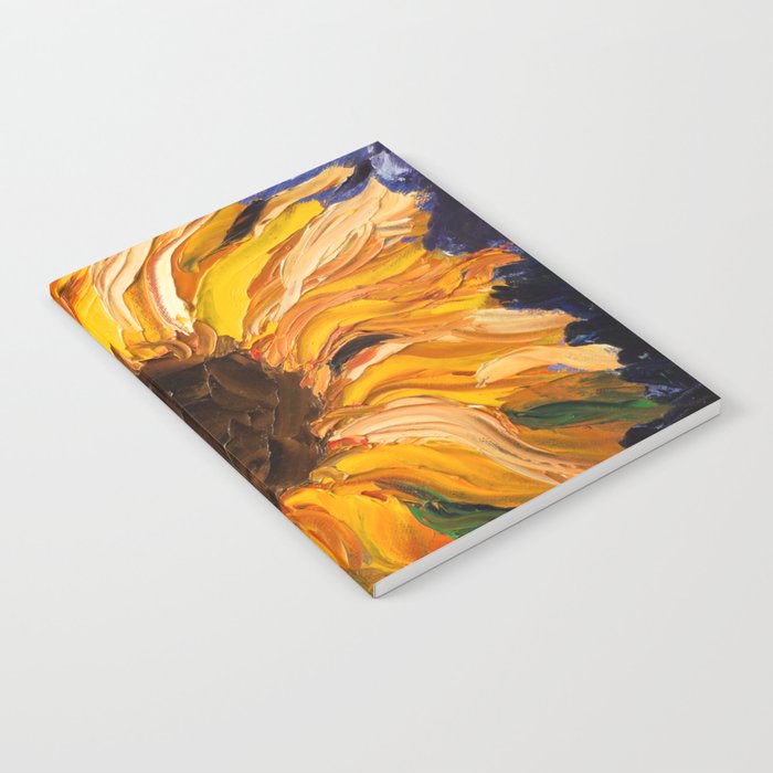 Fiery Sunflower - Original Painting Notebook