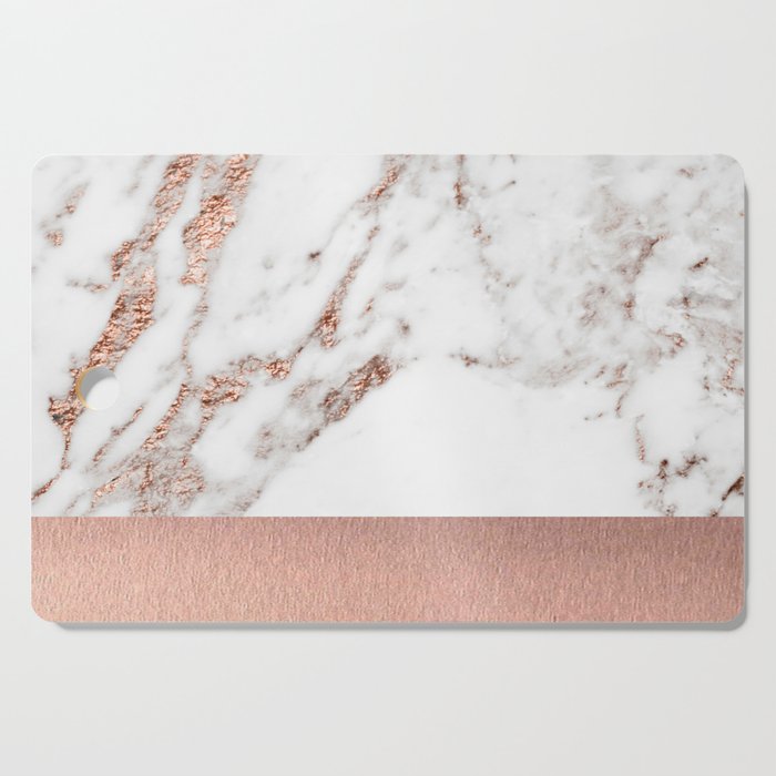 Rose gold marble and foil Cutting Board