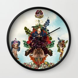 Boaz and Jachin  Wall Clock | Pop Surrealism, Collage, Vintage, Pop Art 