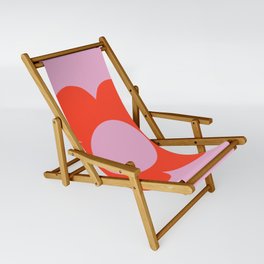 La Fleur | 02 - Flower Print Pink Aesthetic Retro Art Preppy Decor Modern Abstract Flower Sling Chair
