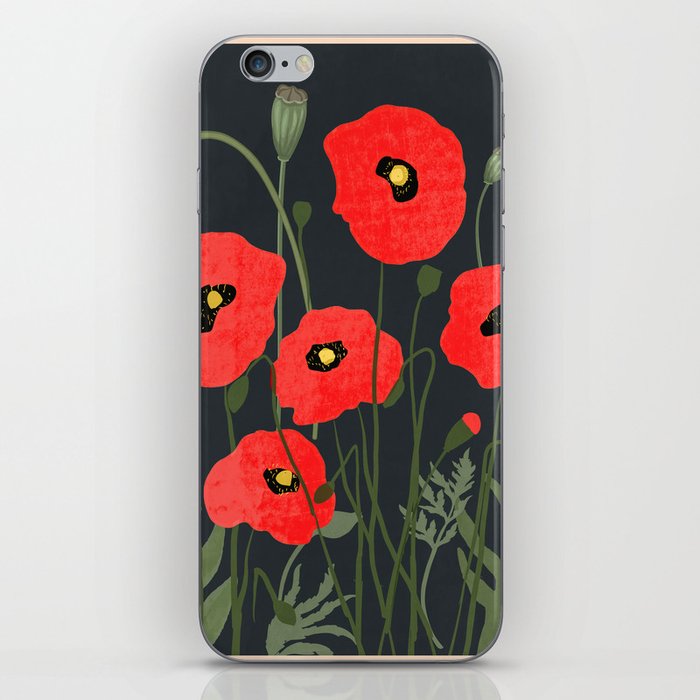 Poppy Flowers 4 iPhone Skin
