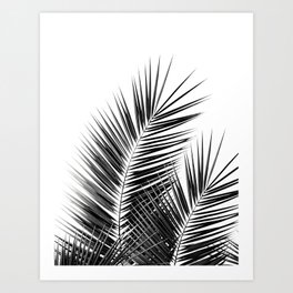 Black Palm Leaves Dream - Cali Summer Vibes #1 #tropical #decor #art #society6 Art Print
