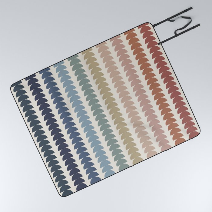 Maude Pattern- Vintage Multicolor Picnic Blanket