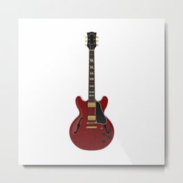 Hollow Body Guitar Metal Print | 3Dmodel, Musicalinstrument, Graphicdesign, Es350, Sixstring, Wood, Electric, Red, Guitar, Hollowbody 