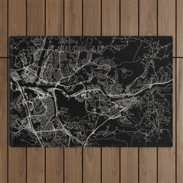 Santa Clarita, USA. Minimal City Map - Aesthetic Outdoor Rug