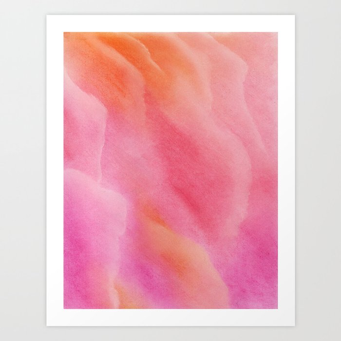 Dreamy Pastel Pink Clouds Art Print By Katerine16 Society6