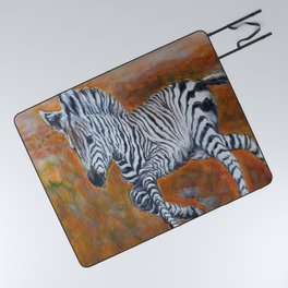 Zebra Freedom by Marianne Fadden Picnic Blanket