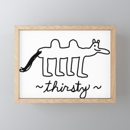 Thirsty Camel Framed Mini Art Print