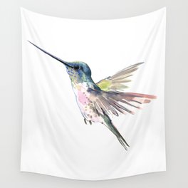 Flying Little Hummingbird Wall Tapestry