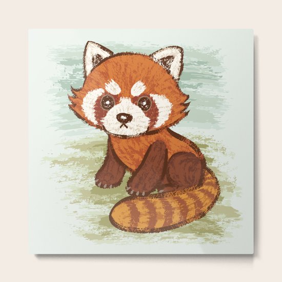 Red Panda Metal Print
