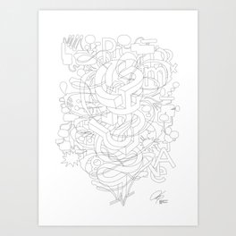 Marker Art Print