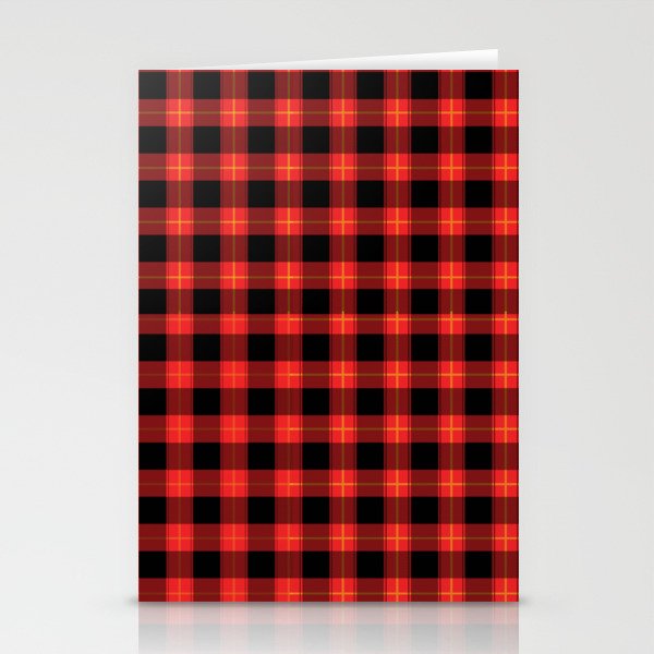 Red Buffalo Plaid Flannel Pattern Stationery Cards