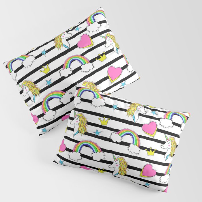 Retro Unicorn 2 Pillow Sham