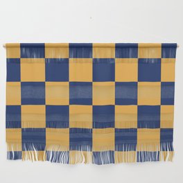 Checkers blue and yellow Wall Hanging