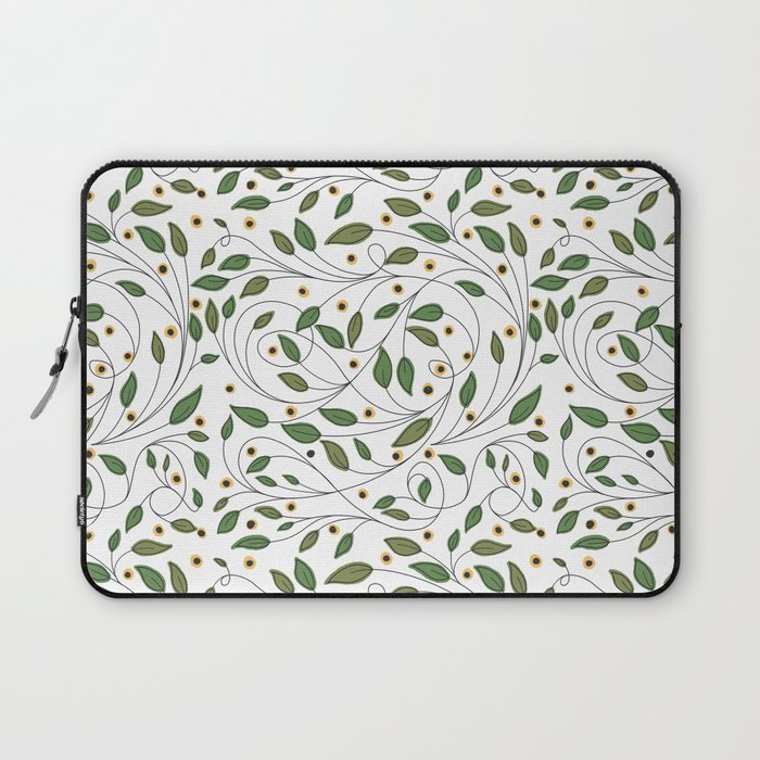 Leaves & Fireflies in Yellow Laptop Sleeve