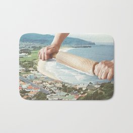Waves Roller - Sea waves rolling pin Bath Mat | Curated, Kitchen, Surrealism, Seaview, Cook, Sea, Food, Lookout, Surreal, Chef 