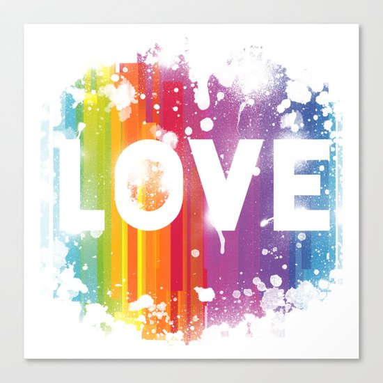 For Love - White Background Canvas Print
