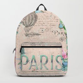 Paris - my love - France Nostalgy - pink French Vintage Backpack
