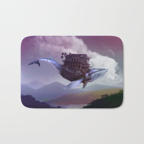 Floating whale Bath Mat