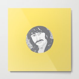 Ringo Metal Print | Starr, Grey, Beetles, Yellowsubmarine, Yellow, Beat, Digital, Ringo, Drawing 